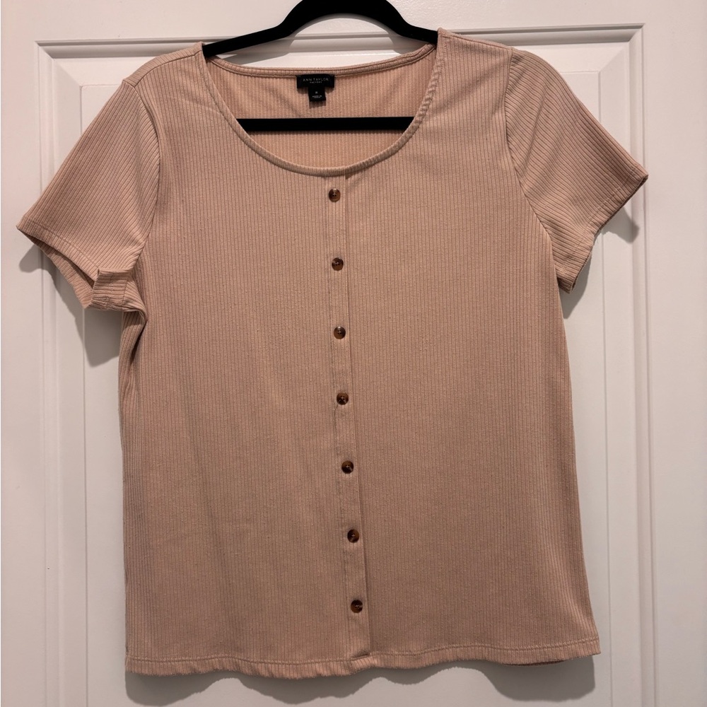 Ann Taylor Knit Button-Down Women's Top